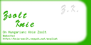 zsolt knie business card